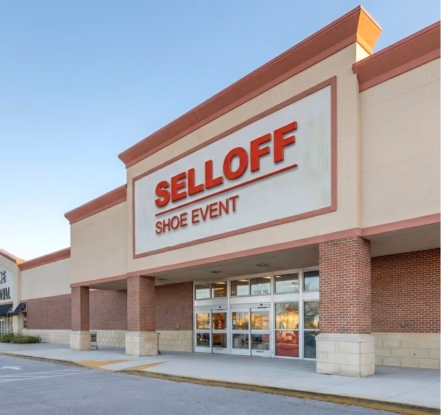 Shoe Selloff Event storefront